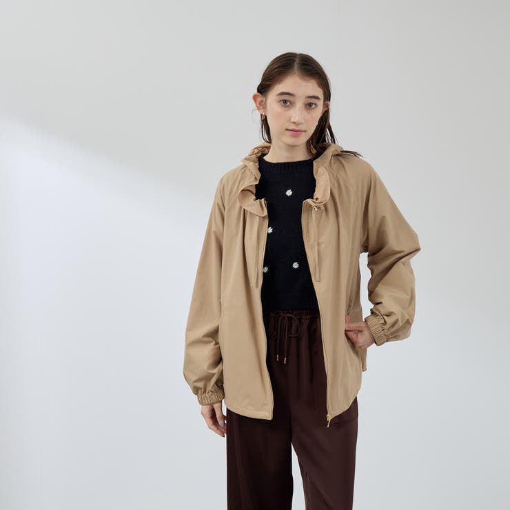 2WAYサーブルクロスフリルネックブルゾン | QUEENS COURT | 詳細画像2 