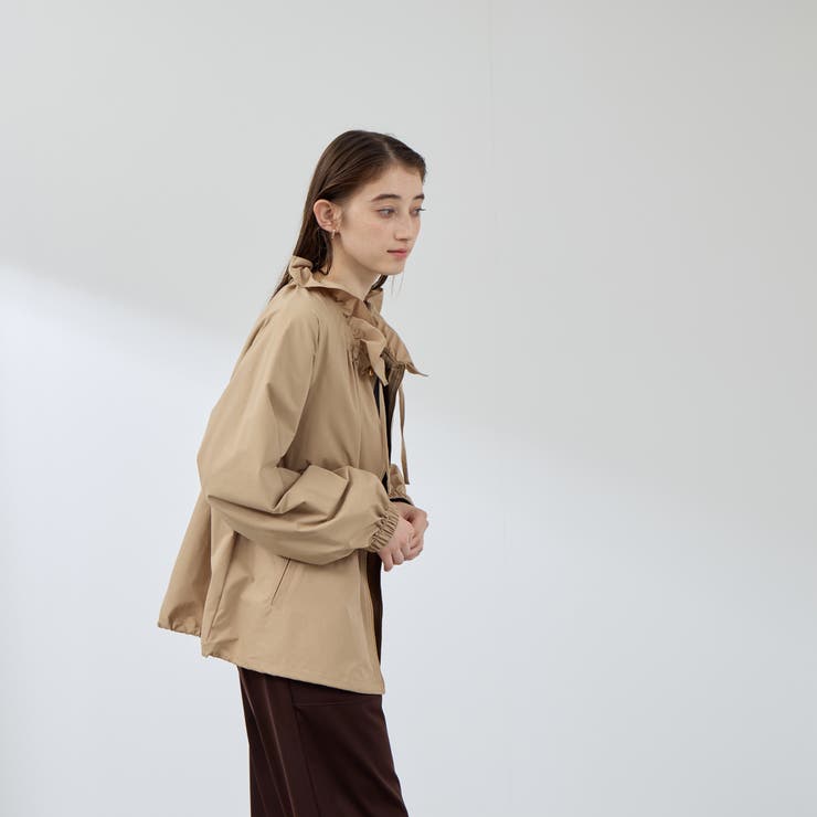 2WAYサーブルクロスフリルネックブルゾン | QUEENS COURT | 詳細画像3 