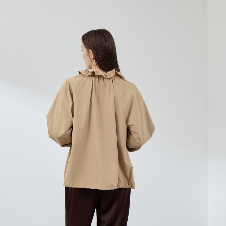 2WAYサーブルクロスフリルネックブルゾン | QUEENS COURT | 詳細画像4 