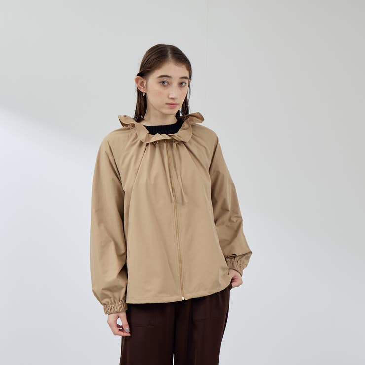 2WAYサーブルクロスフリルネックブルゾン | QUEENS COURT | 詳細画像5 