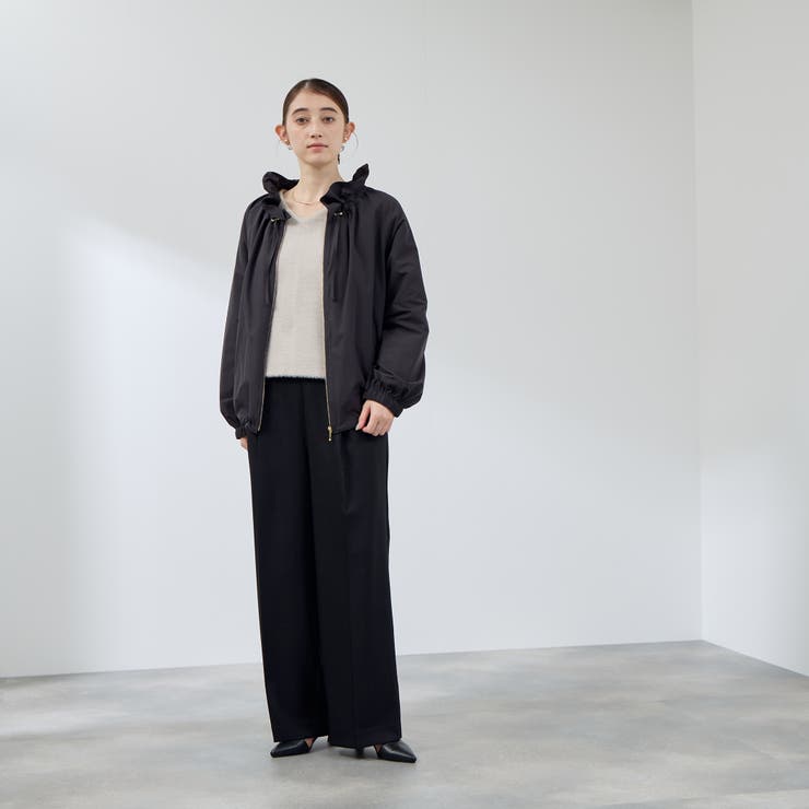 2WAYサーブルクロスフリルネックブルゾン | QUEENS COURT | 詳細画像9 