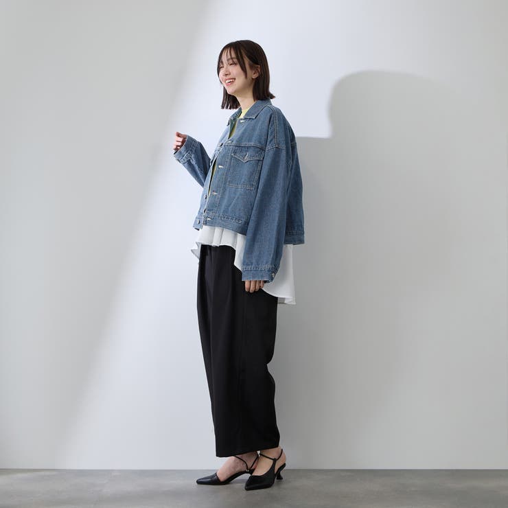 カラーデニムボクシーフィットブルゾン≪洗濯機で洗える≫ | QUEENS COURT | 詳細画像12 