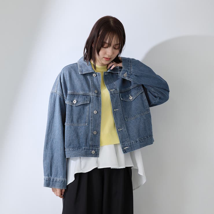 カラーデニムボクシーフィットブルゾン≪洗濯機で洗える≫ | QUEENS COURT | 詳細画像2 