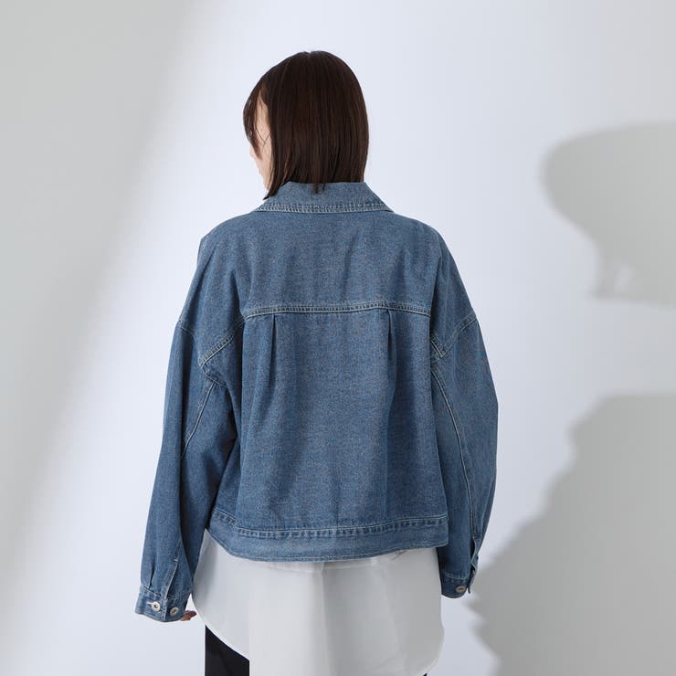 カラーデニムボクシーフィットブルゾン≪洗濯機で洗える≫ | QUEENS COURT | 詳細画像4 