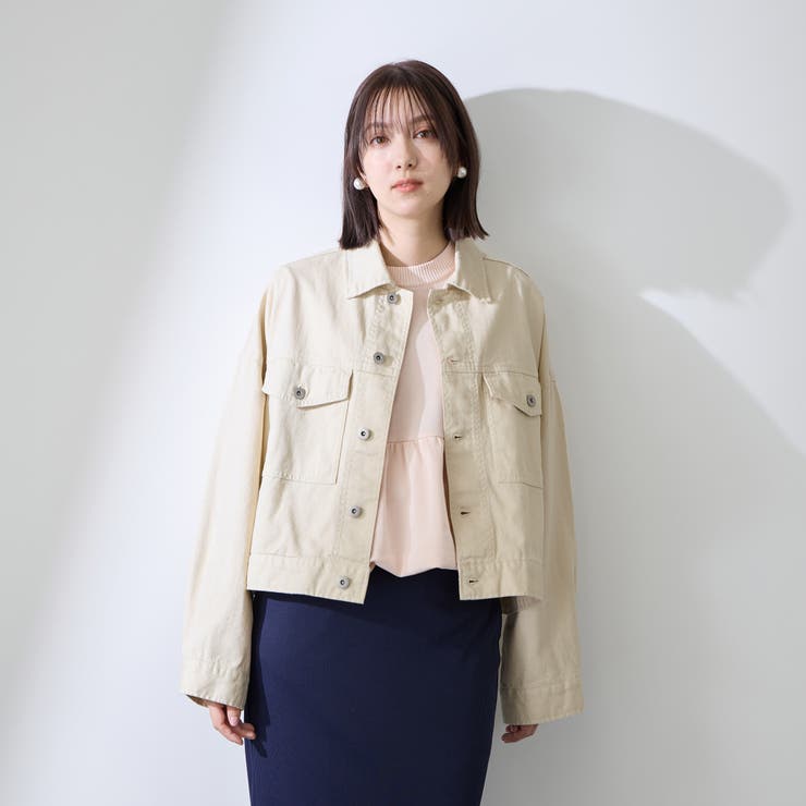 カラーデニムボクシーフィットブルゾン≪洗濯機で洗える≫ | QUEENS COURT | 詳細画像5 