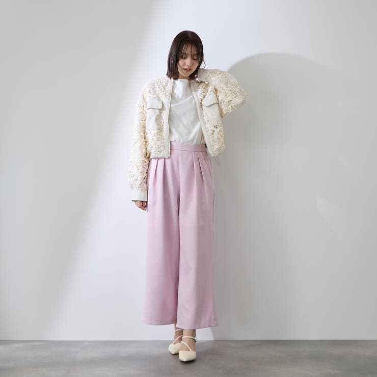ボタニカルレースブルゾン≪手洗い可能≫[品番：JAVW0000106]｜QUEENS