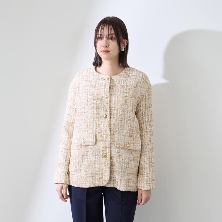 チュールレイヤーセットツィードジャケット | QUEENS COURT | 詳細画像10 