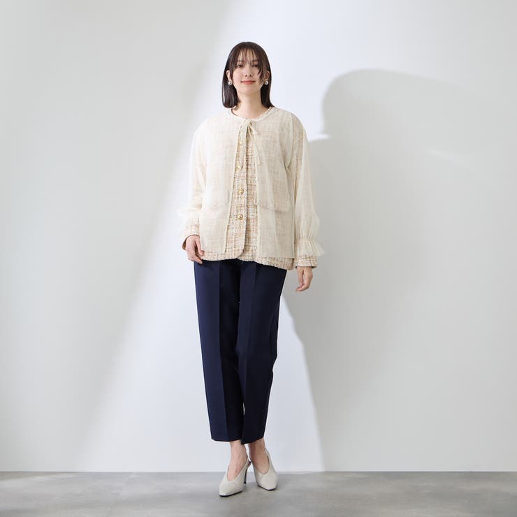 チュールレイヤーセットツィードジャケット | QUEENS COURT | 詳細画像14 