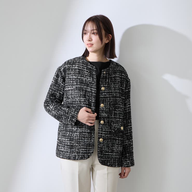 チュールレイヤーセットツィードジャケット | QUEENS COURT | 詳細画像2 