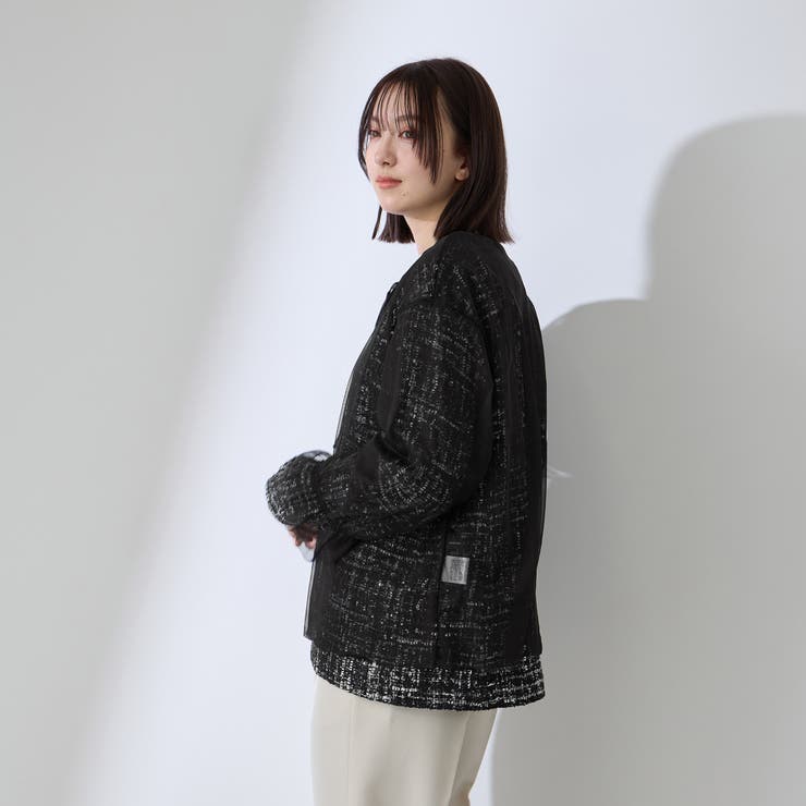 チュールレイヤーセットツィードジャケット | QUEENS COURT | 詳細画像5 