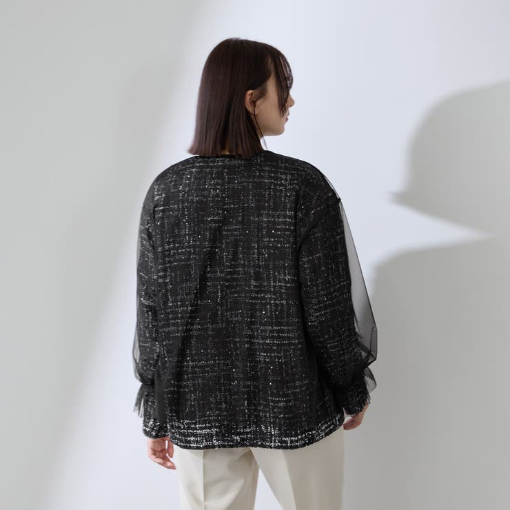 チュールレイヤーセットツィードジャケット | QUEENS COURT | 詳細画像6 