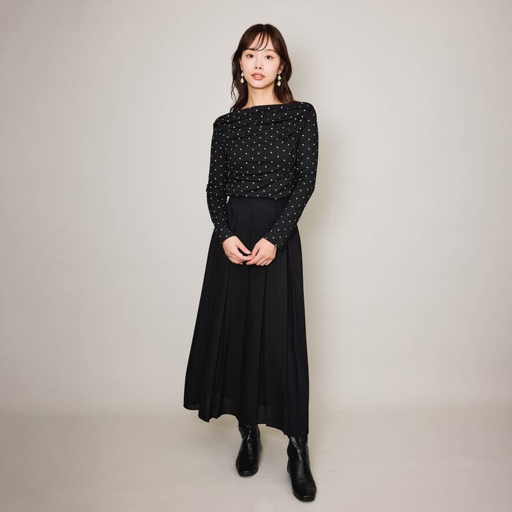 モノトーンドットオフショルカットソー≪手洗い可能≫ | QUEENS COURT | 詳細画像9 