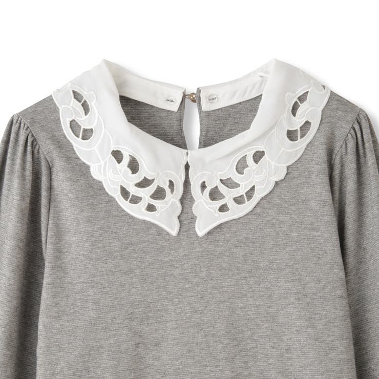 レースカラーラメMIXカットソー≪手洗い可能≫ | QUEENS COURT | 詳細画像16 