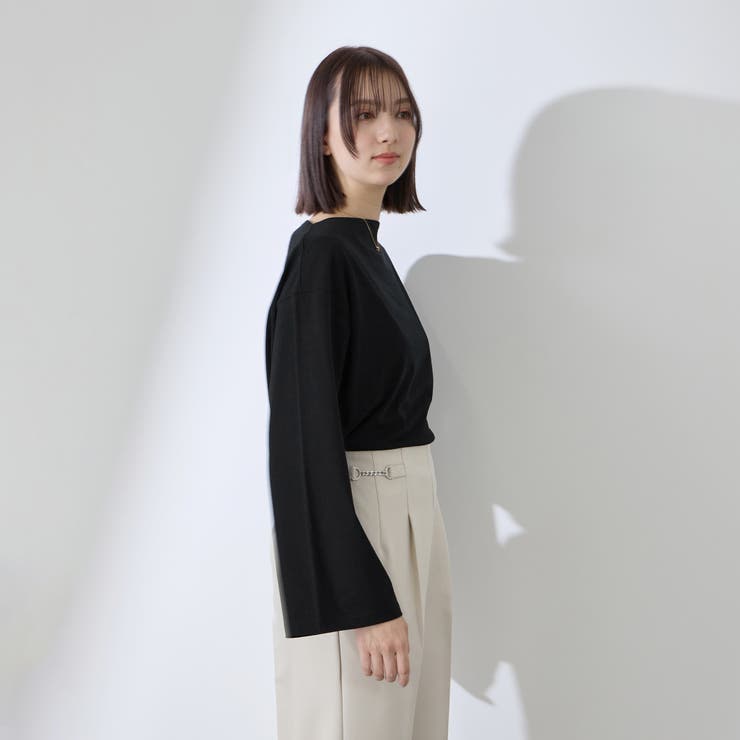 ハイゲージ天竺ボートネックプルオーバー | QUEENS COURT | 詳細画像4 