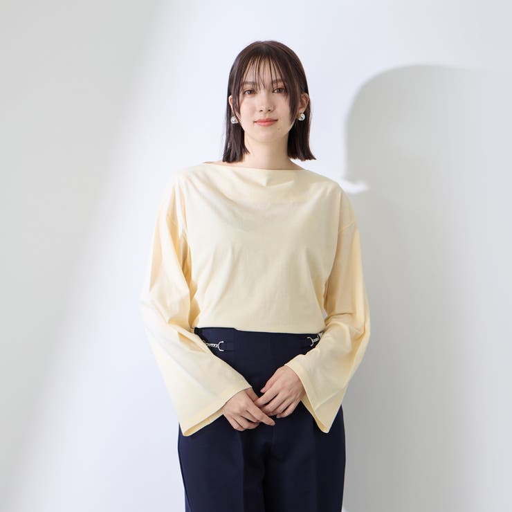 ハイゲージ天竺ボートネックプルオーバー | QUEENS COURT | 詳細画像7 