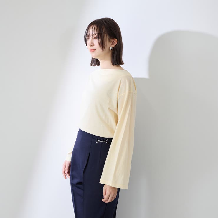 ハイゲージ天竺ボートネックプルオーバー | QUEENS COURT | 詳細画像8 