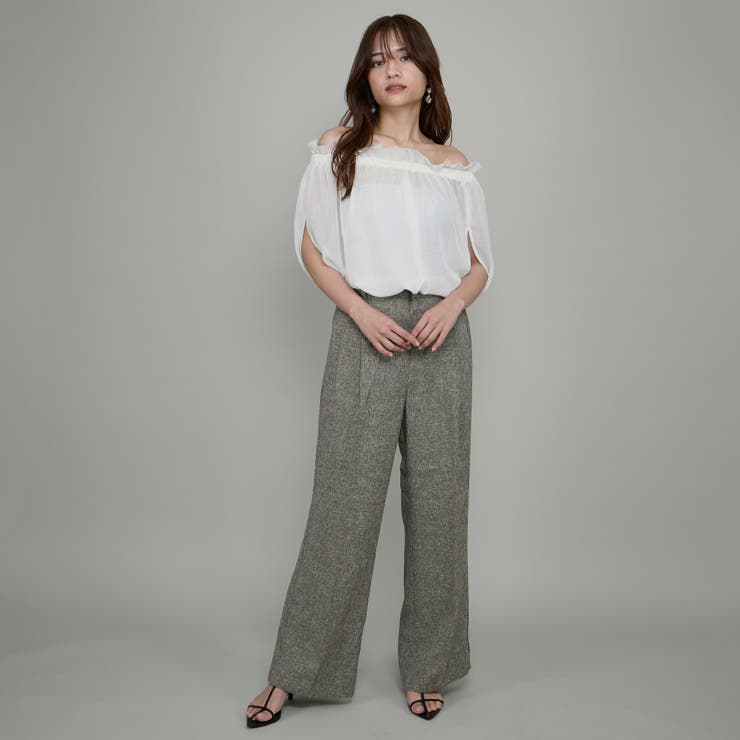 ライトツィードタックパンツ≪手洗い可能≫ | QUEENS COURT | 詳細画像16 