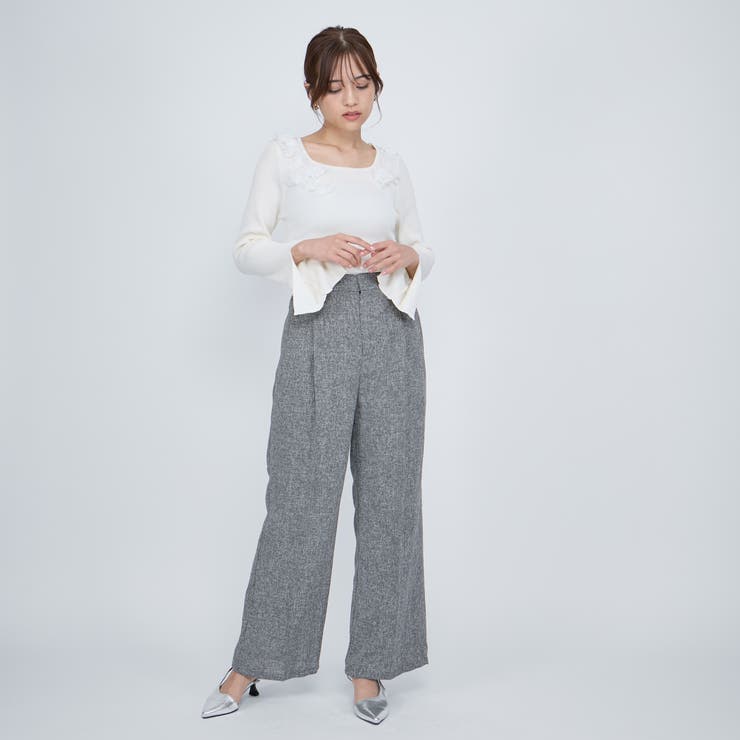 ライトツィードタックパンツ≪手洗い可能≫ | QUEENS COURT | 詳細画像3 