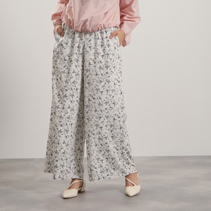 マルチフラワーイージーワイドパンツ≪手洗い可能≫ | QUEENS COURT | 詳細画像2 