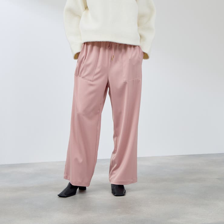 スポンディッシュサテンイージーパンツ≪手洗い可能≫ | QUEENS COURT | 詳細画像1 