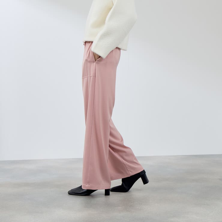 スポンディッシュサテンイージーパンツ≪手洗い可能≫ | QUEENS COURT | 詳細画像3 