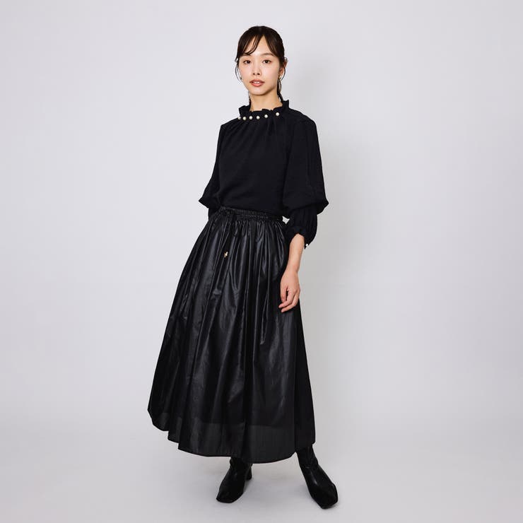 シアーレザー調フレアスカート≪手洗い可能≫ | QUEENS COURT | 詳細画像10 