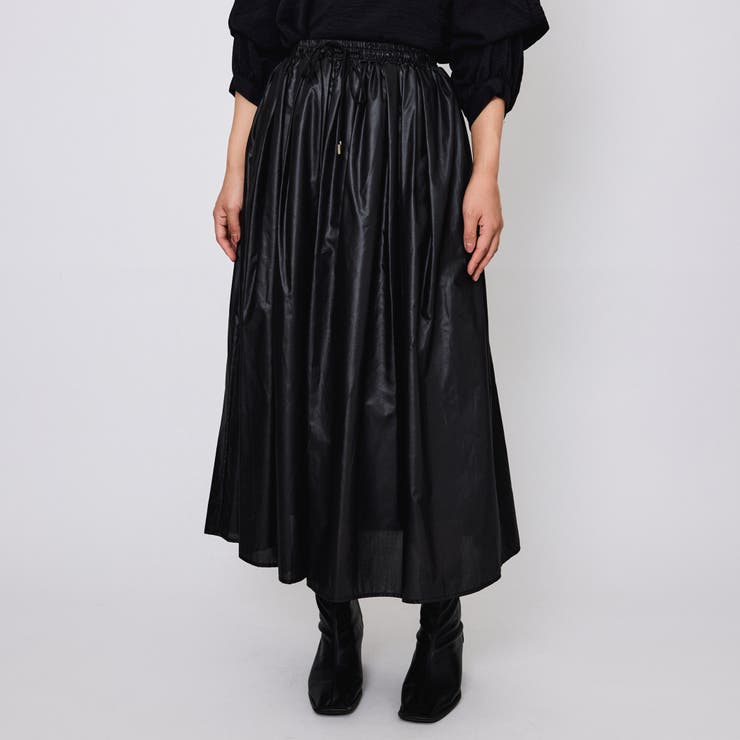 シアーレザー調フレアスカート≪手洗い可能≫ | QUEENS COURT | 詳細画像8 