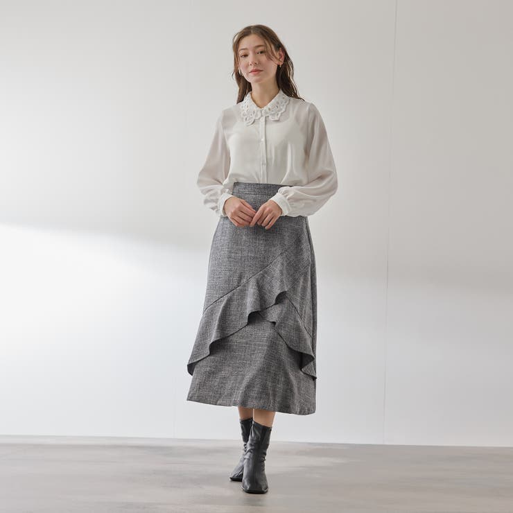 ツィードライクアシメフリルスカート≪手洗い可能≫ | QUEENS COURT | 詳細画像10 