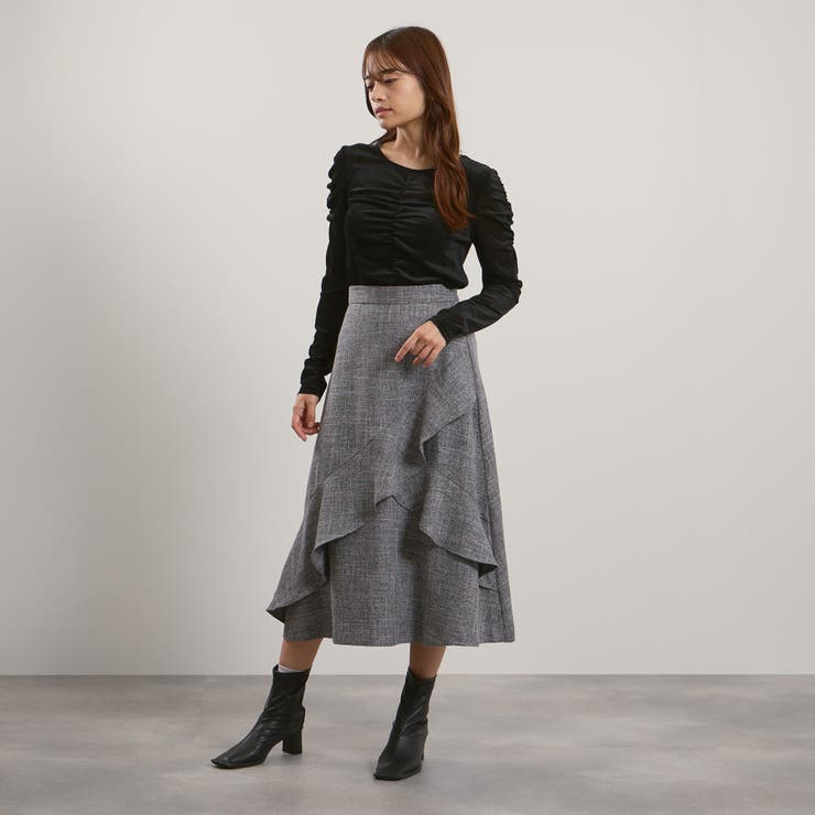 ツィードライクアシメフリルスカート≪手洗い可能≫ | QUEENS COURT | 詳細画像12 