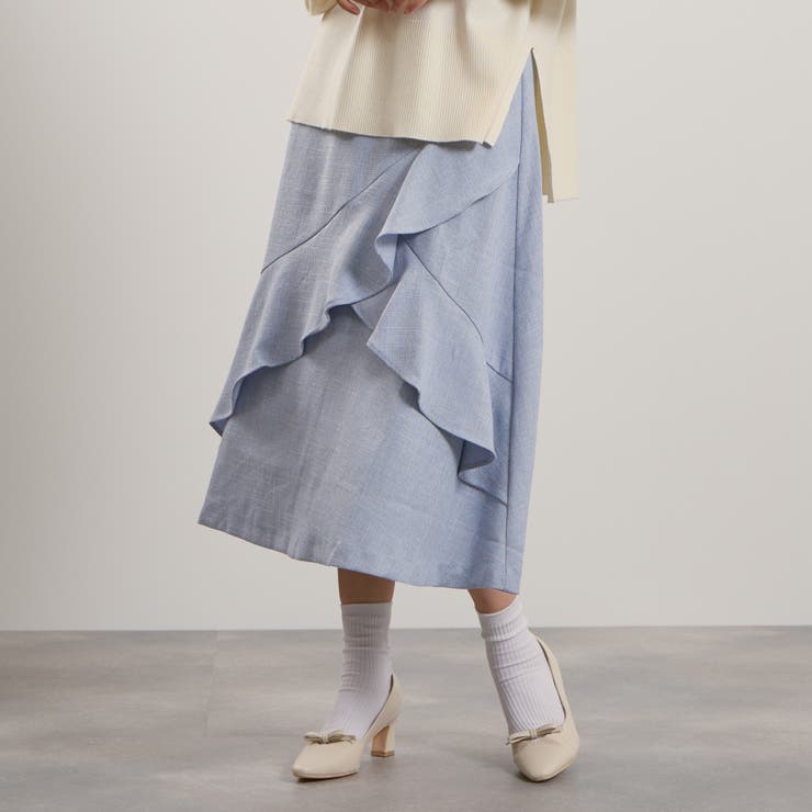 ツィードライクアシメフリルスカート≪手洗い可能≫ | QUEENS COURT | 詳細画像2 