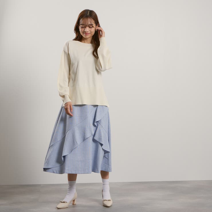 ツィードライクアシメフリルスカート≪手洗い可能≫ | QUEENS COURT | 詳細画像5 