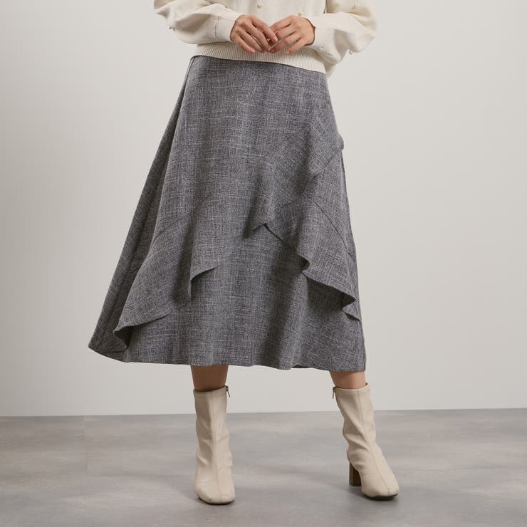 ツィードライクアシメフリルスカート≪手洗い可能≫ | QUEENS COURT | 詳細画像6 