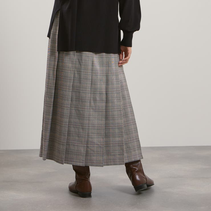 マルチグレンチェックタックプリーツスカート≪手洗い可能≫ | QUEENS COURT | 詳細画像4 