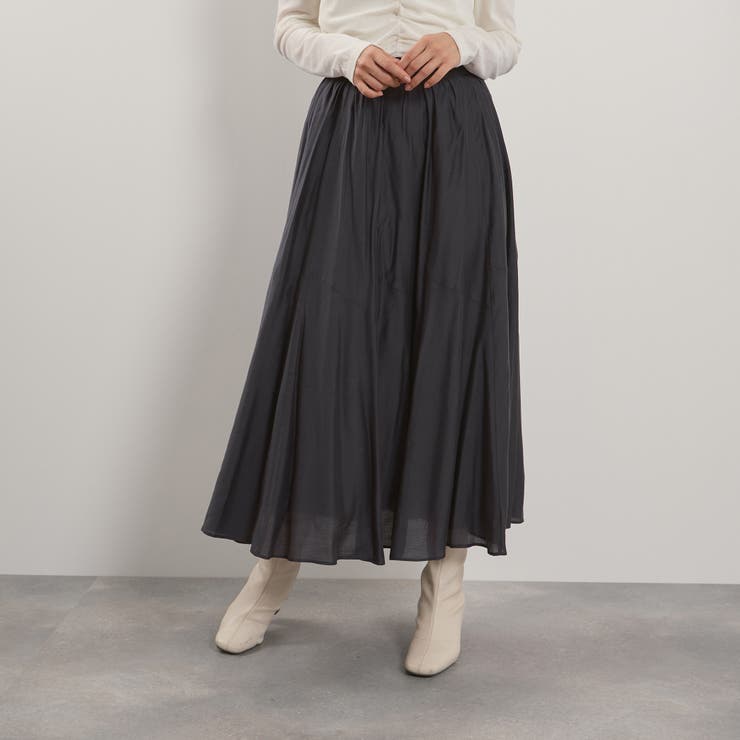 シルキーローンウエストプリーツスカート≪手洗い可能≫ | QUEENS COURT | 詳細画像1 