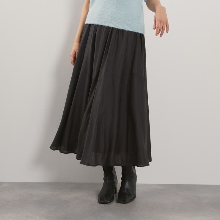 シルキーローンウエストプリーツスカート≪手洗い可能≫ | QUEENS COURT | 詳細画像2 