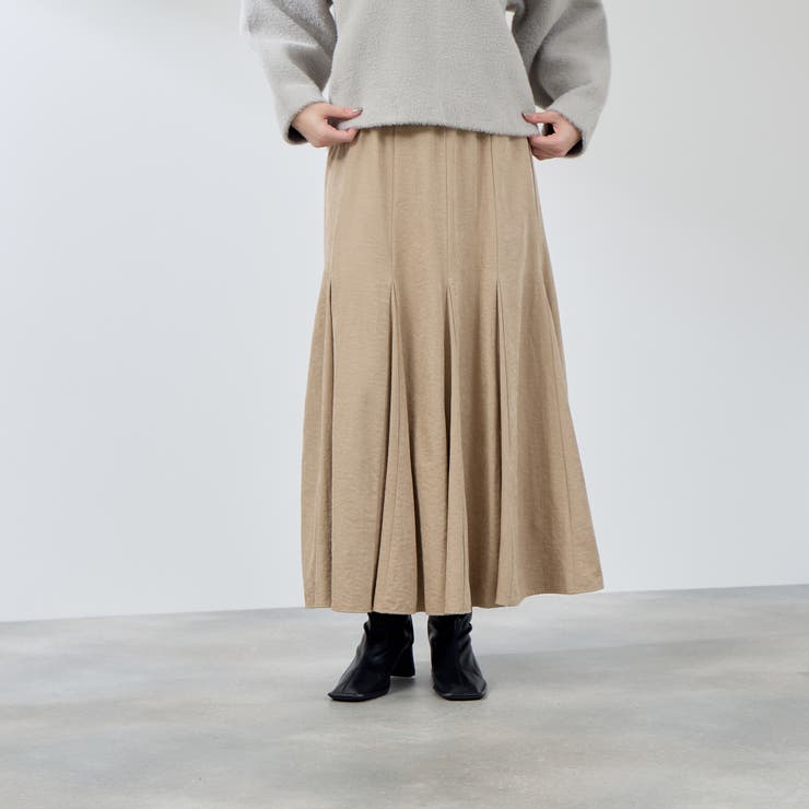 ベージュ | 割繊タンブラーピーチマーメイドスカート≪手洗い可能≫ | QUEENS COURT
