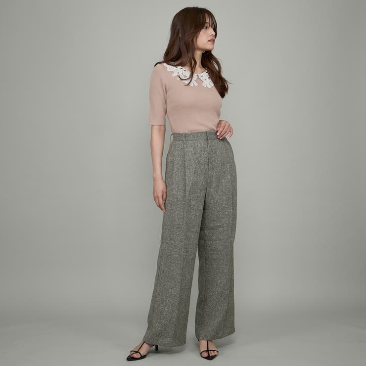 リボンレースカラーリブニット≪手洗い可能≫ | QUEENS COURT | 詳細画像12 