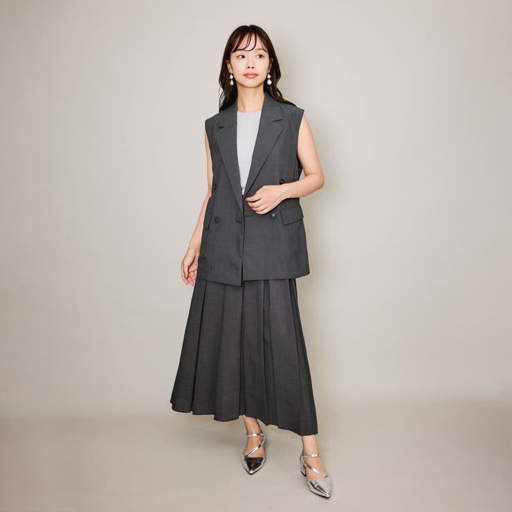 ブライトワイドリブスリーブレスニット≪手洗い可能≫ | QUEENS COURT | 詳細画像5 