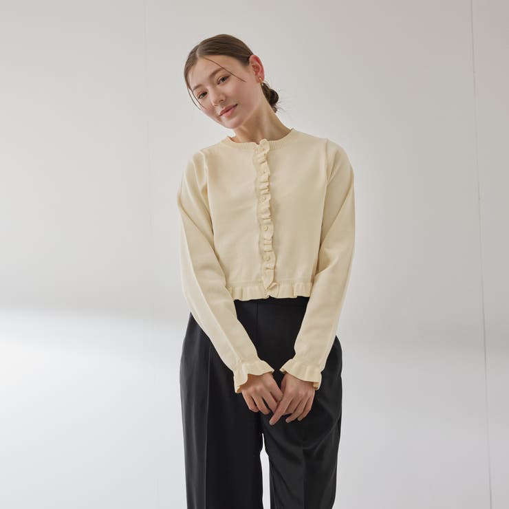 スポンディッシュニットフリルカーディガン≪手洗い可能≫ | QUEENS COURT | 詳細画像18 