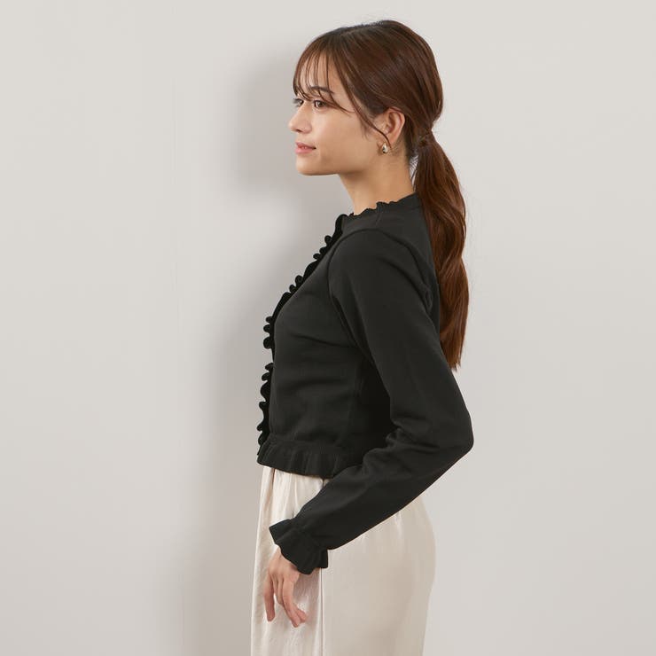 スポンディッシュニットフリルカーディガン≪手洗い可能≫ | QUEENS COURT | 詳細画像3 