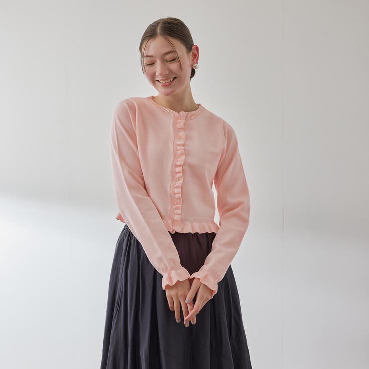 スポンディッシュニットフリルカーディガン≪手洗い可能≫ | QUEENS COURT | 詳細画像8 