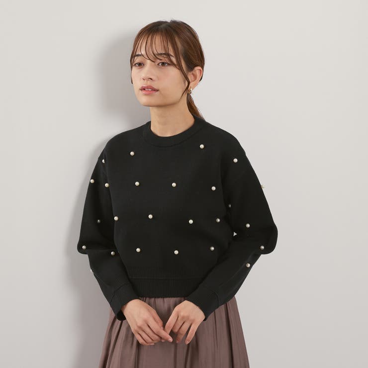 パールドットニットプルオーバー≪手洗い可能≫ | QUEENS COURT | 詳細画像4 