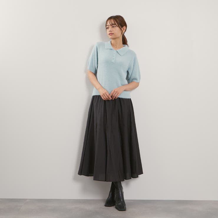 シャギーヤーンポロニットトップス≪手洗い可能≫ | QUEENS COURT | 詳細画像12 