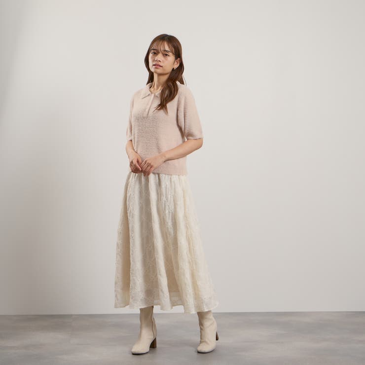 シャギーヤーンポロニットトップス≪手洗い可能≫ | QUEENS COURT | 詳細画像6 