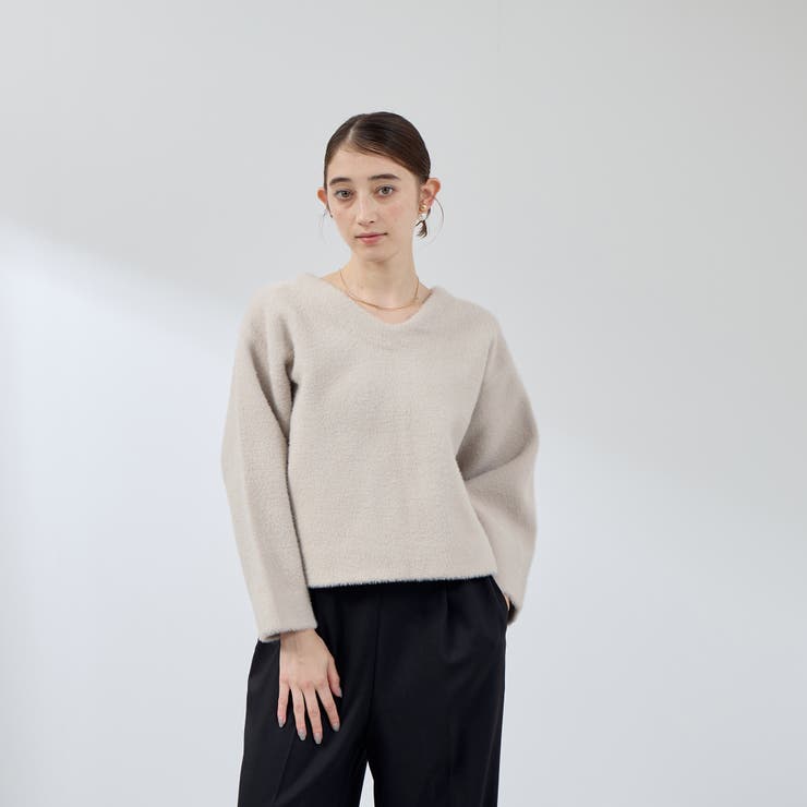 フェレットタッチWフェイスボクシーニット≪手洗い可能≫ | QUEENS COURT | 詳細画像12 