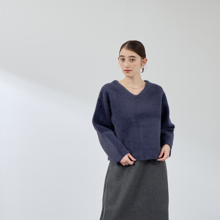 フェレットタッチWフェイスボクシーニット≪手洗い可能≫ | QUEENS COURT | 詳細画像6 