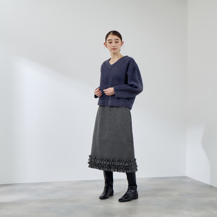 フェレットタッチWフェイスボクシーニット≪手洗い可能≫ | QUEENS COURT | 詳細画像7 