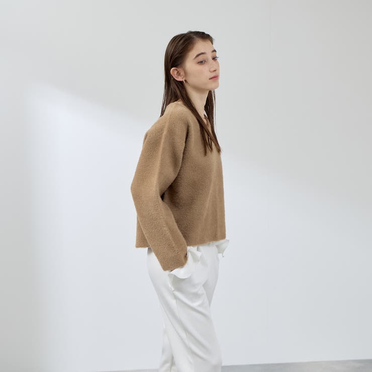 フェレットタッチWフェイスボクシーニット≪手洗い可能≫ | QUEENS COURT | 詳細画像9 