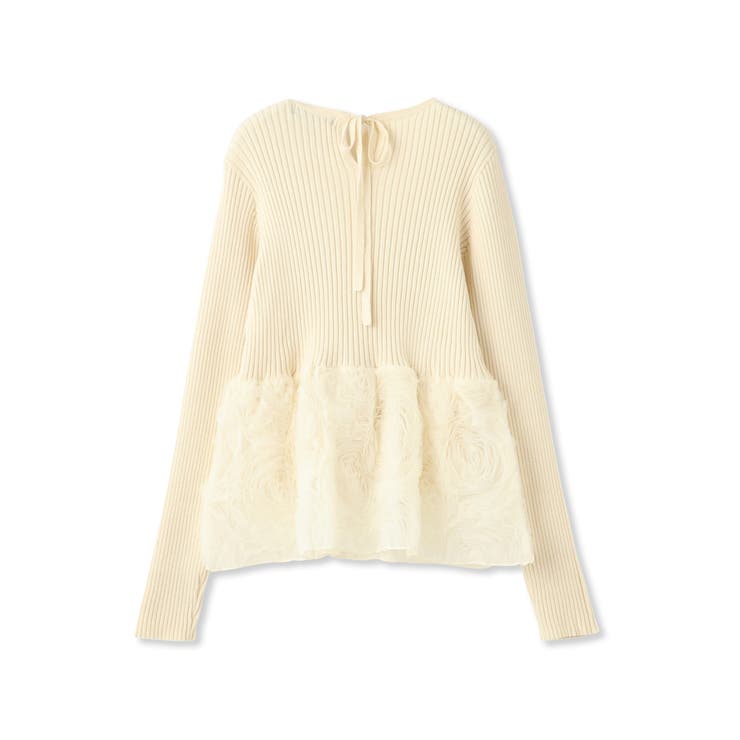 フラワーチュールペプラムリブニット≪手洗い可能≫ | QUEENS COURT | 詳細画像15 