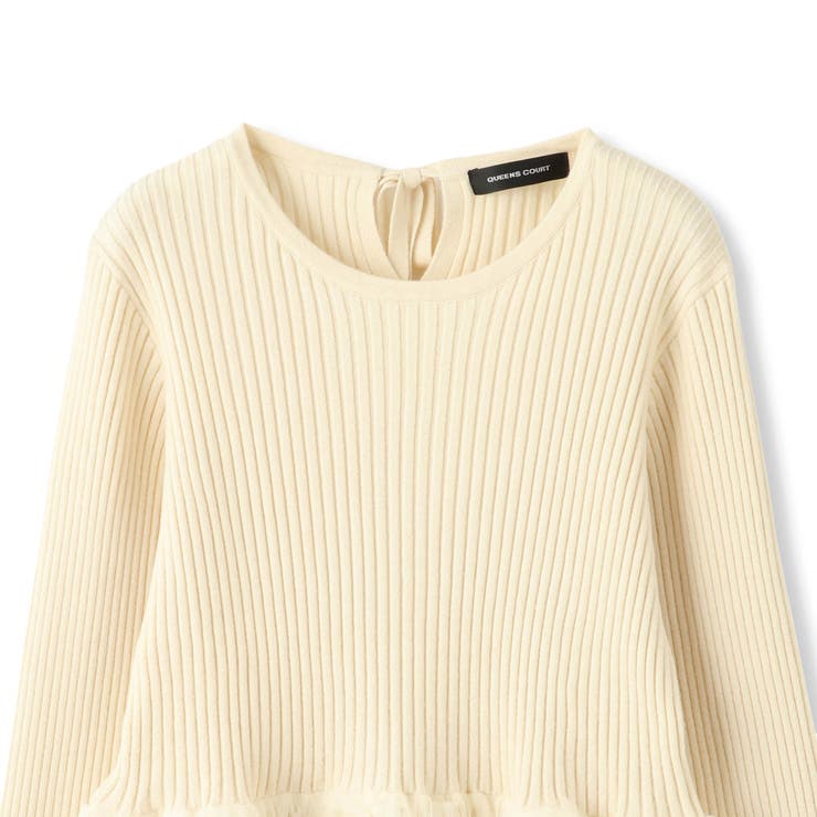 フラワーチュールペプラムリブニット≪手洗い可能≫ | QUEENS COURT | 詳細画像16 